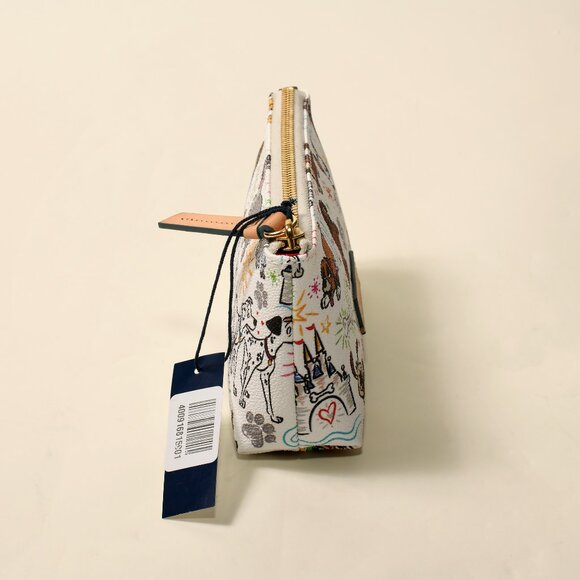 Dooney & Bourke Disney Dogs Wristlet Zip Pouch White Multi NEW WITH TAGS - Picture 6 of 7